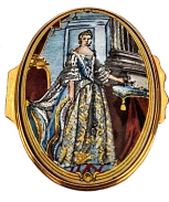 Queen Charlotte (02/4664) Oval  2.16" diameter. Made Exclusively for Buckingham Palace. Limited Edition of 500.