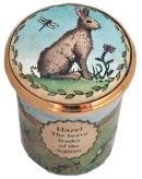 Winnie The Pooh Hazel (04/5227)  .78" diameter. Base: "Hazel The Brave leader of the warren".  