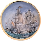 HMS Conqueror Mini Bowl (HMS-C)  2.55" diameter. Freehand painted by Peter Graves. Limited Edition of 25.