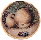 Mini Fruit Bowl (Not Lidded) (Elliot Hall) 2.5" diameter. Handpainted by Mick Cooke