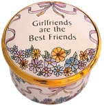 Girlfriends Are the Best Friends Halcyon Days (15/6401) 1.25" diameter, lid unscrews.  