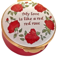 My love is like a red red rose (Crummles) 1.62" diameter.