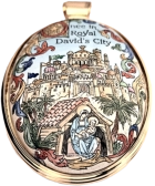 2001 Christmas Medallion (Halcyon Days )  "Once in Royal David's City" Limited Editon 36 (For Necklace or Ornament)