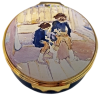 Vuillard's Children - Heritage Halcyon Days (33/6449) 2" diameter.  Lid inscribed - see photo. Certidicate of Authenticity. Limited Edition of 500.