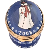 Christmas 2008 (Snowman)  (02/028)  2.12" oval. 