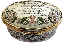 If One Can (2/051) 2" oval.  Inside Lid: Flower bouquet. Quote by Emily Dickerson.