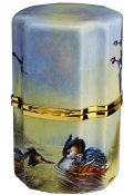 Great Crested Grebe (ST1-GCG)  3" tall. (2007) Freehand painted by Nigel Creed. Limited Edition of 25.