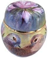 Turtle Doves Ginger Jar (Elliot Hall) 3" tall Hand painted by Nigel Creed. Certificate of Authenticity. LE25