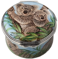 Koala Bear (PSS-K) 1.57" diameter. Hand painted by Sandra Selby. Limited Edition of 25. **IN STOCK**