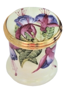 Fuchsia (MT-F)  1.25" diameter. Freehand Painted by Elizabeth Todd. Limited Edition of 50.