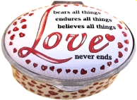 Love Bears All Things (Staffordshire) Oval
