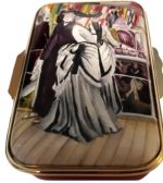 James Tissot - The Ball on Shipboard Halcyon Days(23/5564) 2.5" x 1.5" Rectangle. Inside Lid: "Design inspired by The Ball on Shipboard by James Tissot Oil on Canvas c.1874 The Tate Gallery". Certificate of Authenticity.  Limited Edition of 350.