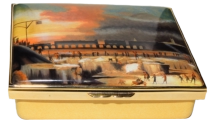 The Frozen Thames Halcyon Days (11/8527)  3.37" x 2.5". Based on Abraham Hondius (1625-1695) painting.(Museum of London) Limited Edition of 100. 