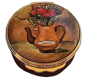 Flowers in a Vase or A Posey For Liberty (01/5448) 1.62" diameter. Based on a watercolour by Peter Blake RA. Certificate of Authenticity. Limited Edition of 100.