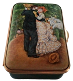 Renoir's Country Dance (Staffordshire) 3" x 2". Freehand painted by Catherine Higham. Limited Edition of 10.